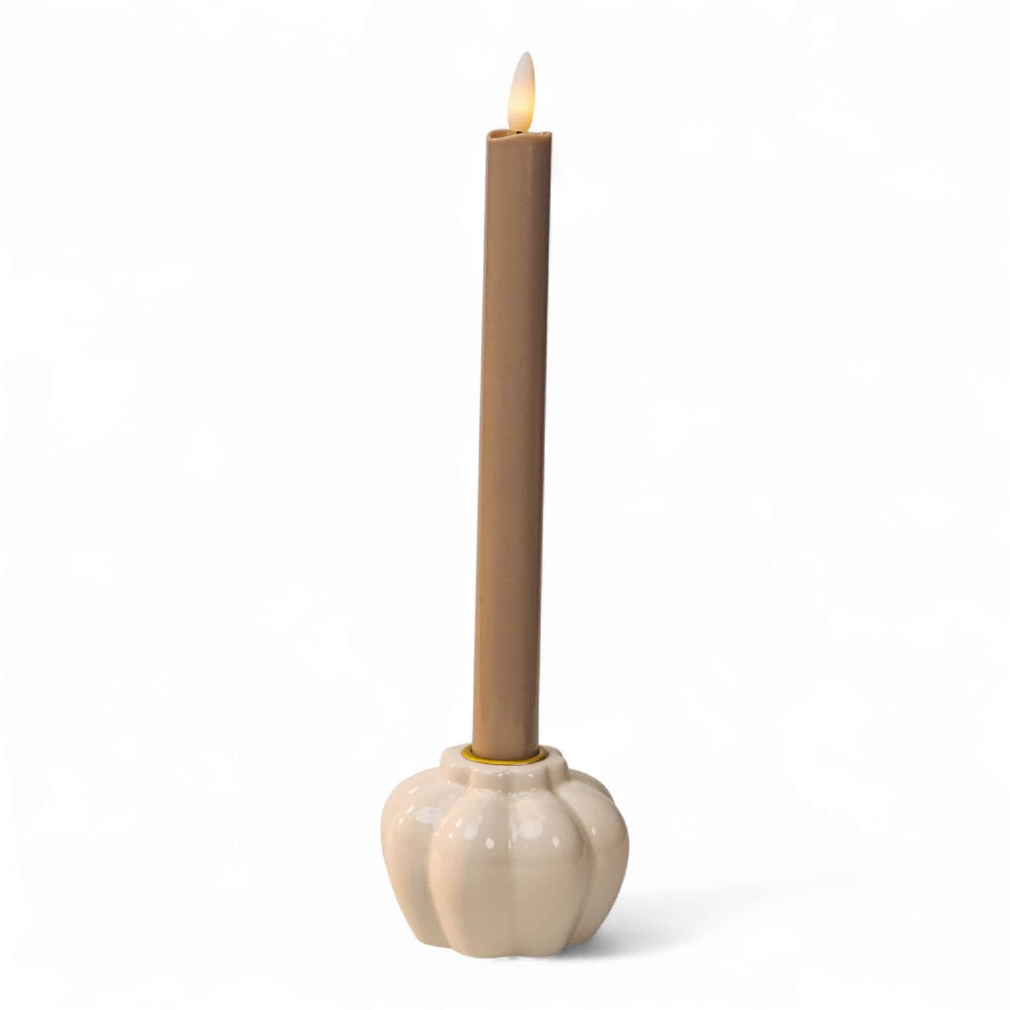 Led dinerkaars beige, oplaadbaar, 250 mm, tot 400 uur brandduur, los - afbeelding 1